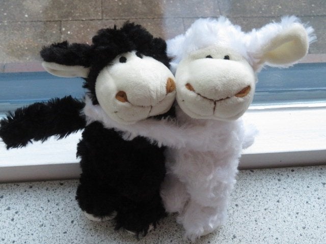 Zwart en wit schaap schaapje merk Ovis designed by Hansen, Ophalen of Verzenden, Zo goed als nieuw, Overige typen, Met label