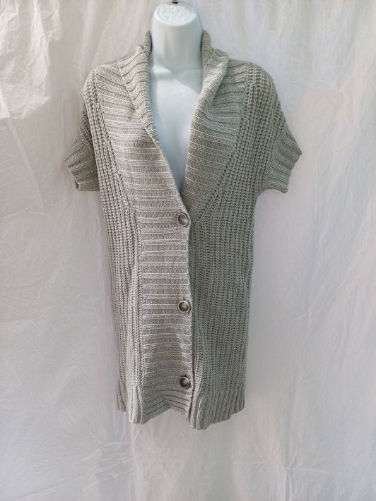 Leuk lang gebreid grijs damesvest mt XS merk Esprit, Kleding | Dames, Truien en Vesten, ., Ophalen of Verzenden, Zo goed als nieuw
