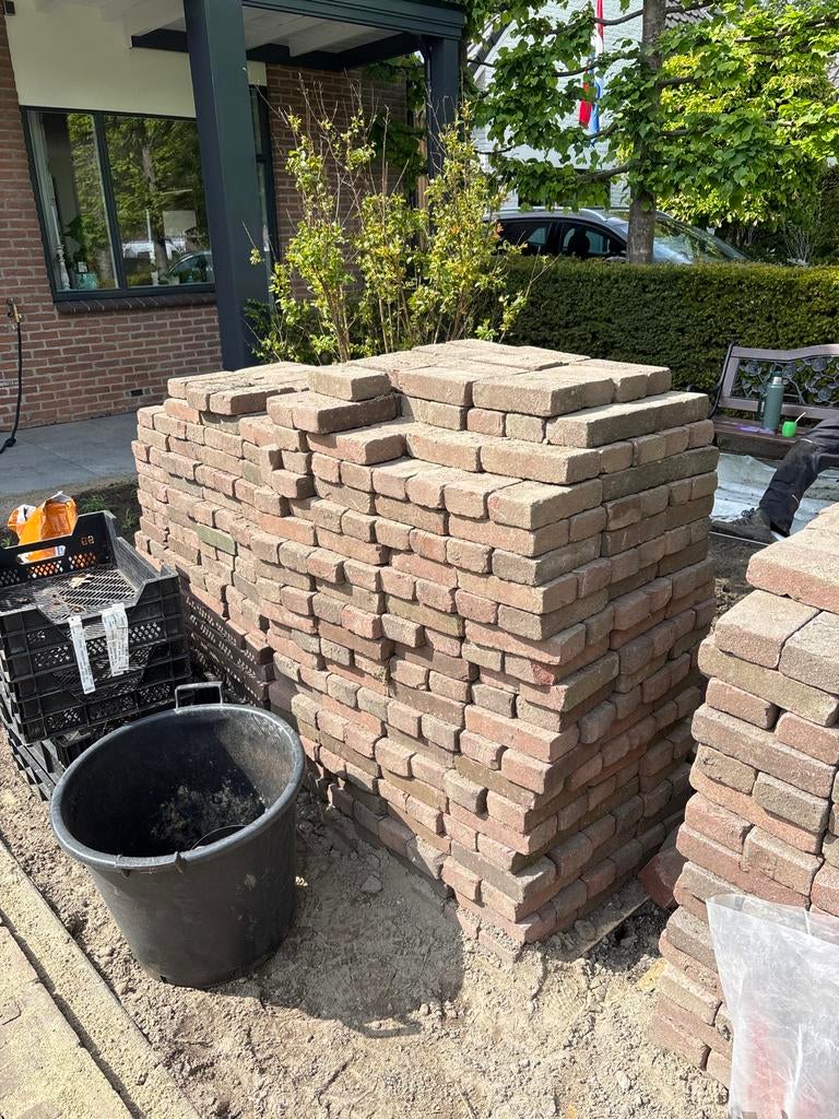 Klei gebakken klinkers voor terras/oprit, Ophalen, Overige materialen, Gebruikt, Minder dan 20 cm