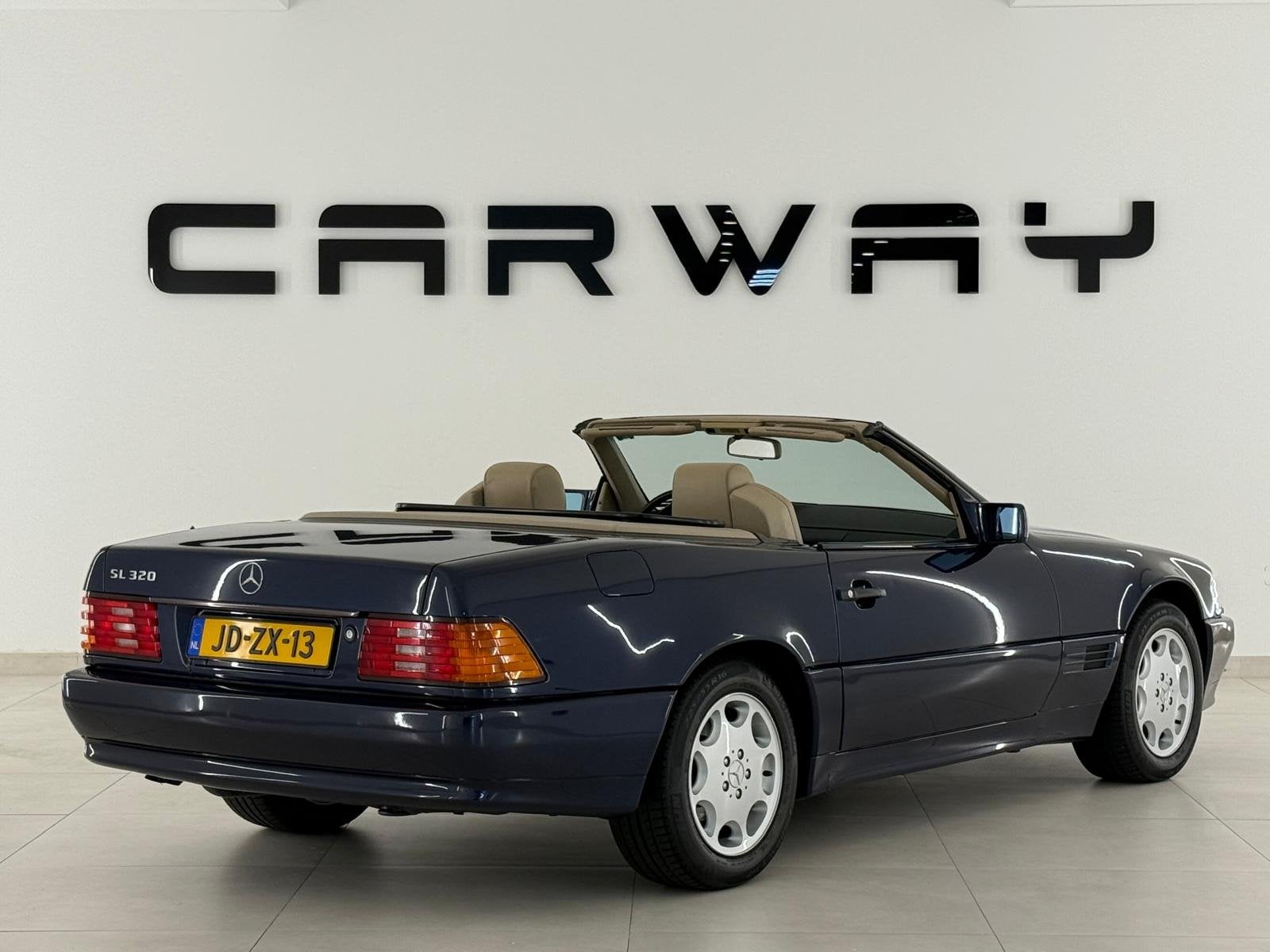 Mercedes-Benz SL-Klasse Cabrio 320 Gerestaureerd NL-auto NAP, Automaat, Beige, Cabriolet, Blauw