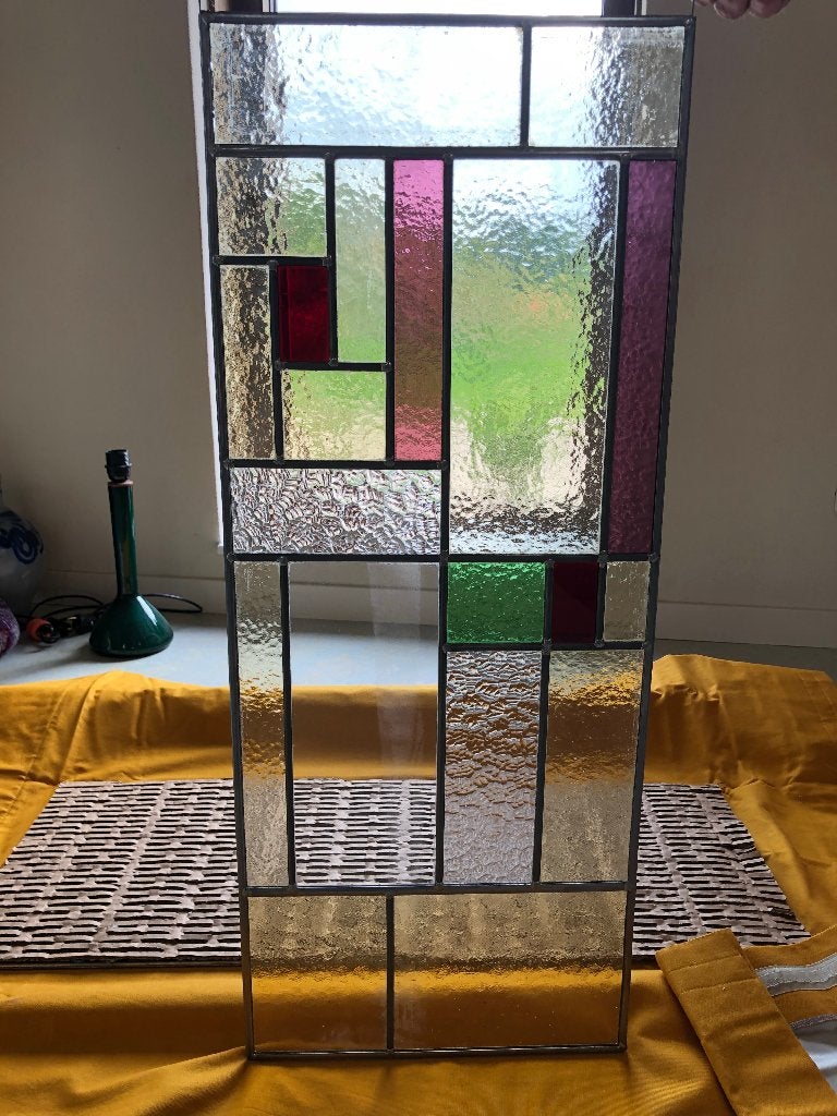 Glas in lood 2x, Ophalen, Minder dan 80 cm, Overige typen, Zo goed als nieuw