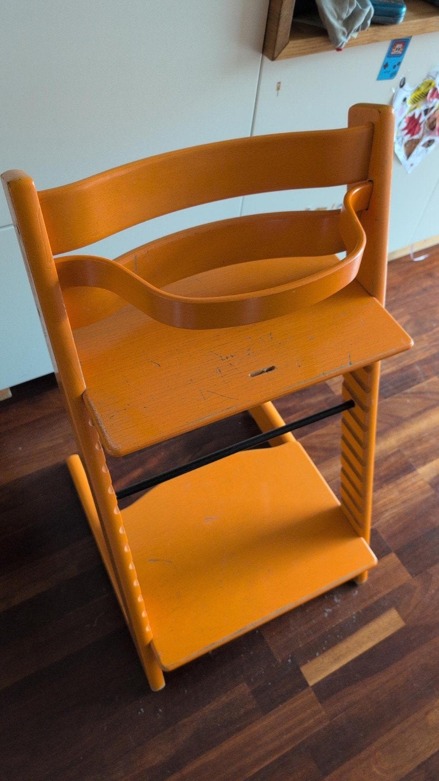 Stokke Tripp Trapp kinderstoel - Oranje, Ophalen, Gebruikt, Meegroeistoel, Aanschuifbaar