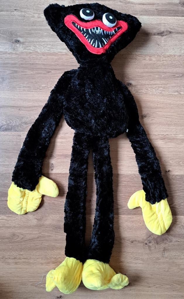 Grote XXL Grote Huggy Wuggy knuffel - Zwart
Geel
 Ruim 1 mtr, Ophalen of Verzenden, Zo goed als nieuw, Overige typen