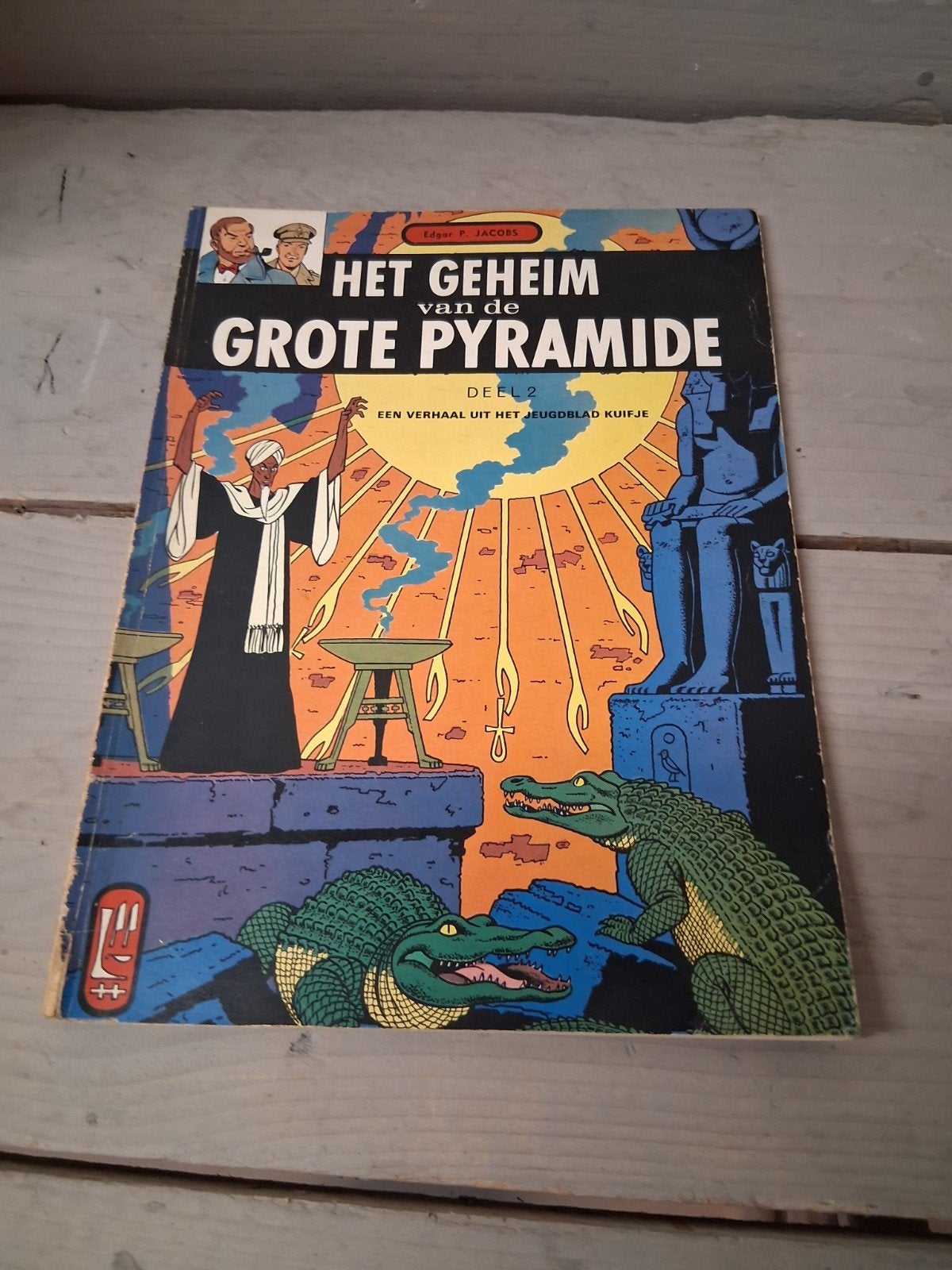 Edgar p jacobs het geheim van de grote pyramide  deel 2, Eén stripboek, Ophalen of Verzenden, Zo goed als nieuw