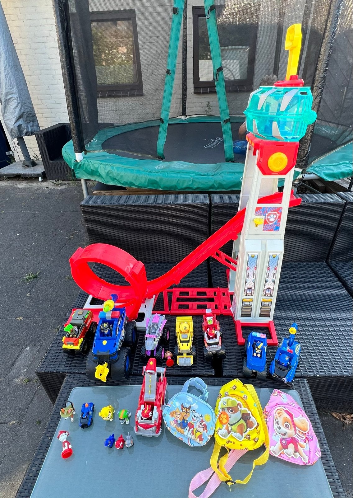 Grote Paw Patrol set met toren, voertuigen en figuren, Kinderen en Baby's, Speelgoed | Overig, Ophalen, Gebruikt, Jongen of Meisje