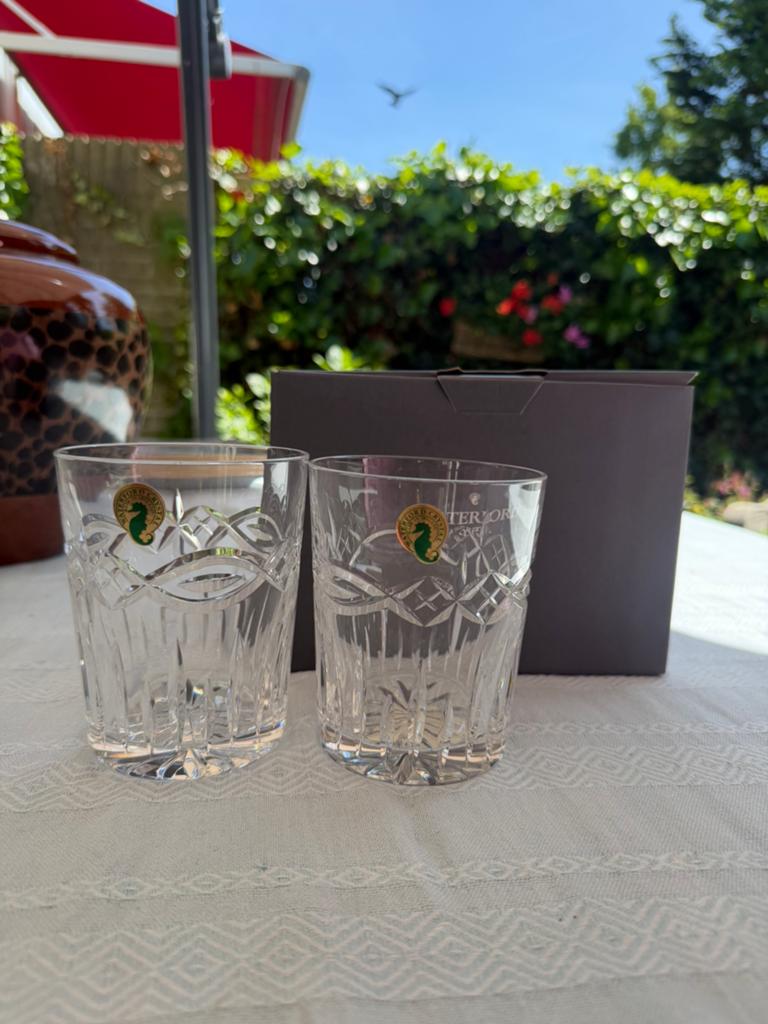 Waterford Crystal whiskyglazen – set van 2 in originele doos, Ophalen of Verzenden, Zo goed als nieuw
