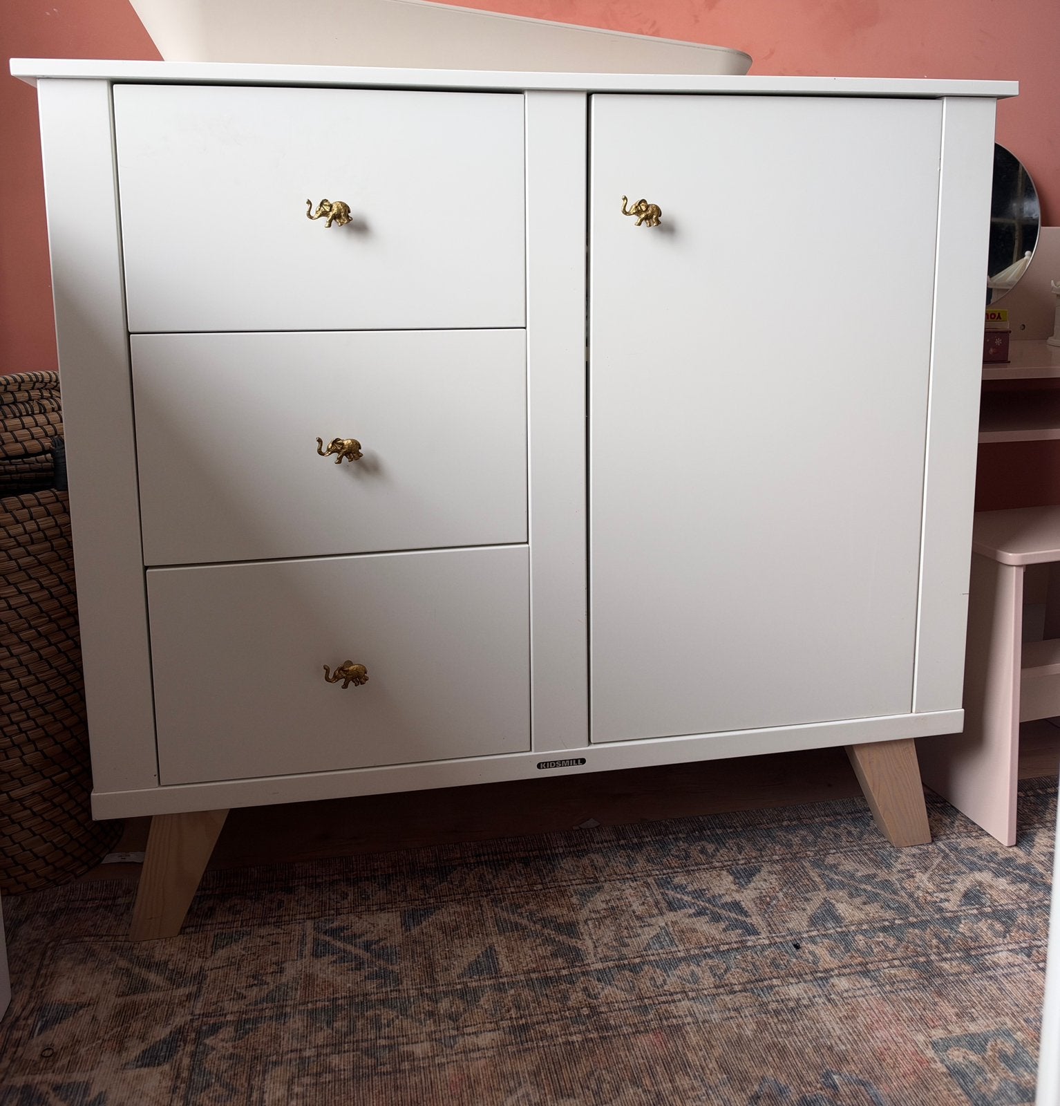 Kidsmill Noud Ledikant + Lars Commode, Ophalen, 50 tot 70 cm, 90 tot 105 cm, 100 cm of meer