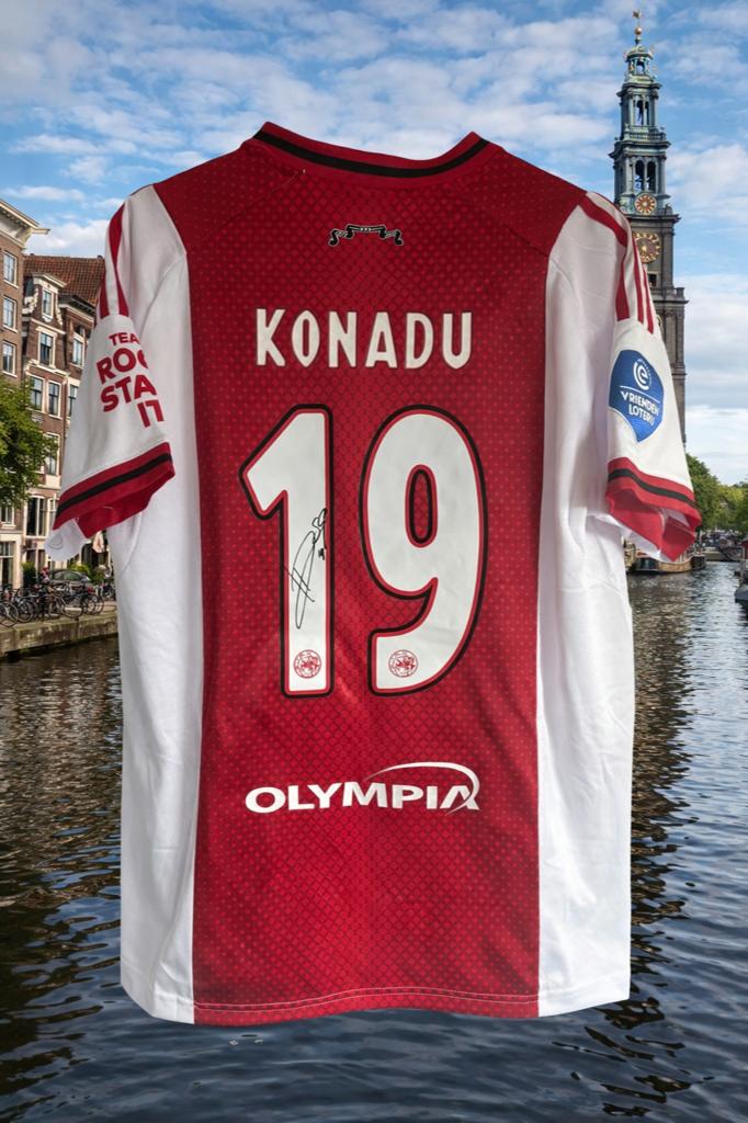 Ajax shirt gesigneerd L Konadu, Ophalen of Verzenden, Shirt
