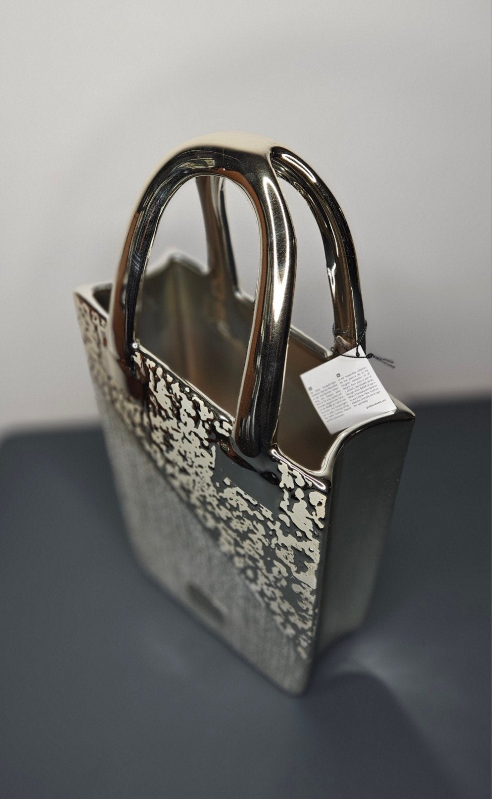Vaas 'handbag' H.35cm, Gilde Handwerk, Export@Gildehandwerk.com, 35 cm, Nieuw