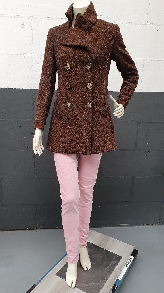 Dolce en Gabbanna bruine scheerwollen tussenjas. Mt S. S25, Kleding | Dames, Jassen | Winter, Tweedehands verkoop, Bruin, Ophalen of Verzenden