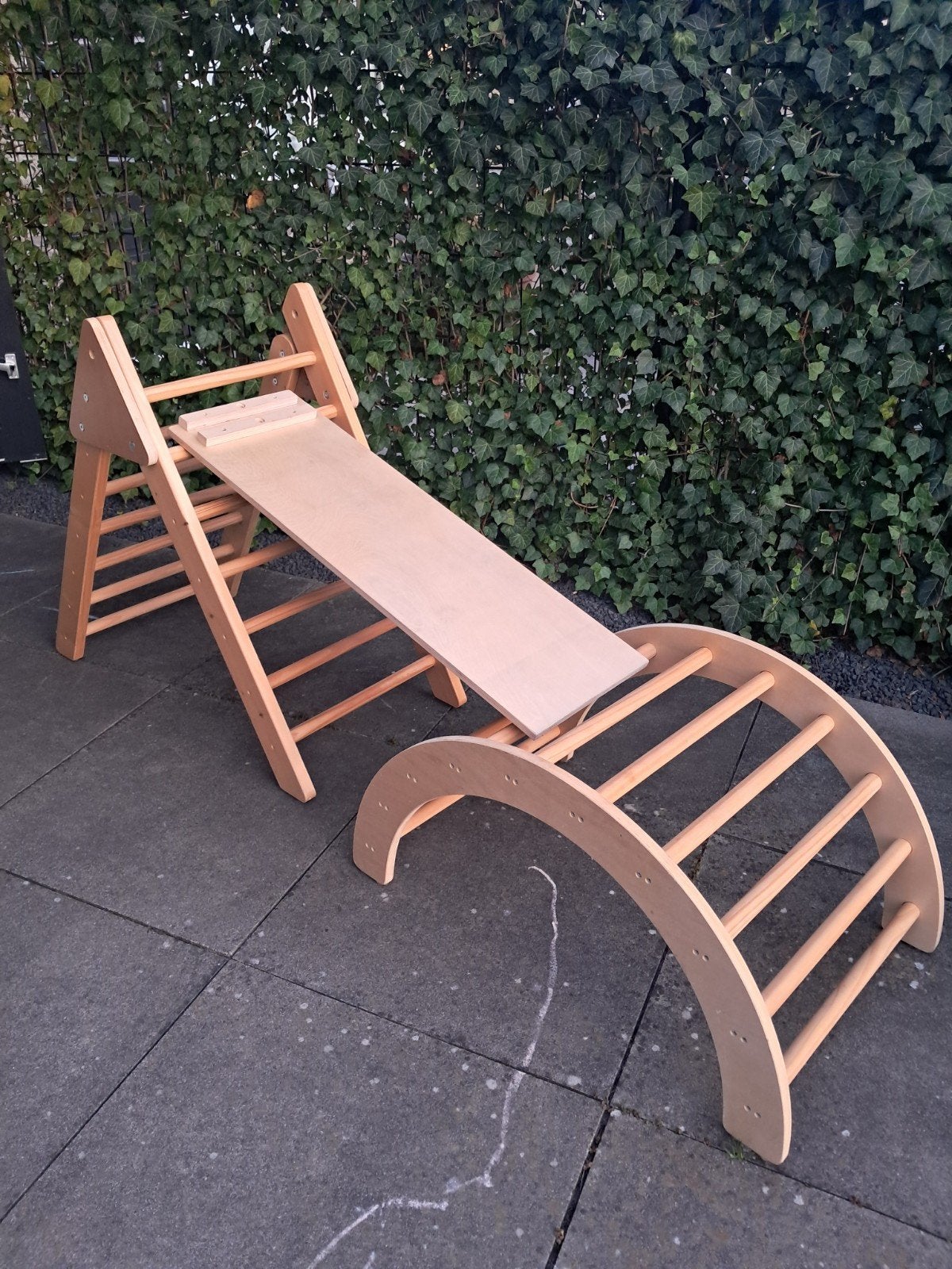 Innovakids 3-delig Speelklimrek met Glijbaan en Klimboog, Ophalen, Zo goed als nieuw, Klimwand