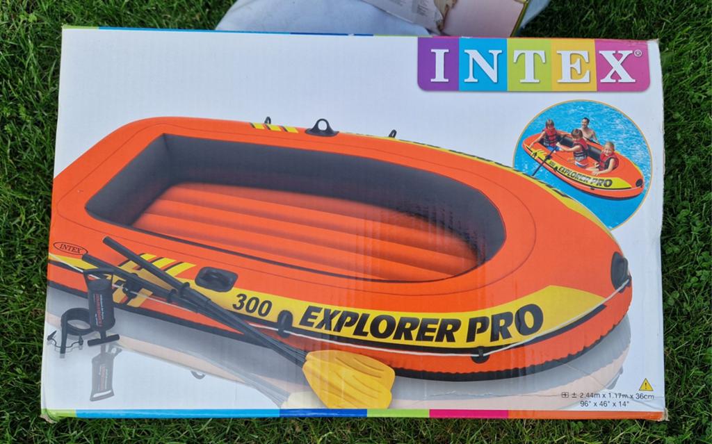 Intex Explorer Pro 300 opblaasboot met peddels en pomp, Ophalen, Zo goed als nieuw