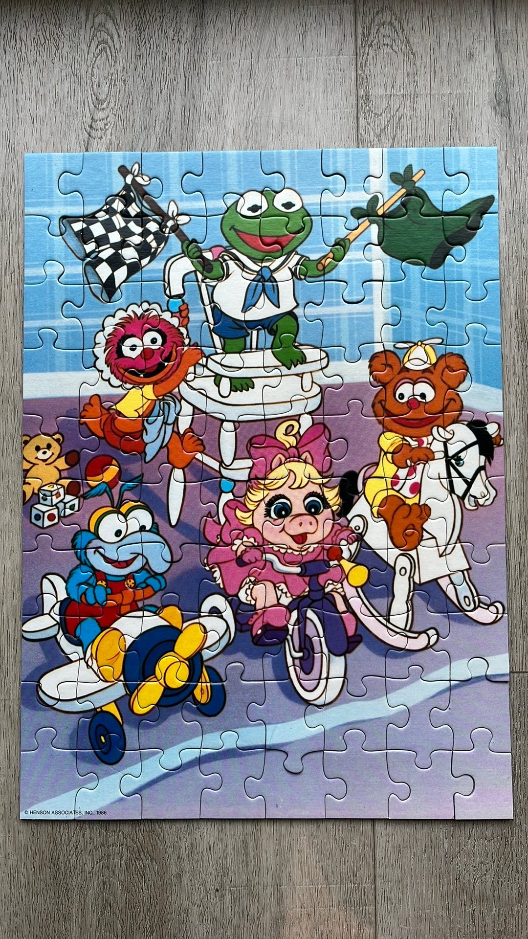 Puzzel, muppet babies, 80 stukjes, Ophalen of Verzenden, Meer dan 50 stukjes, Gebruikt