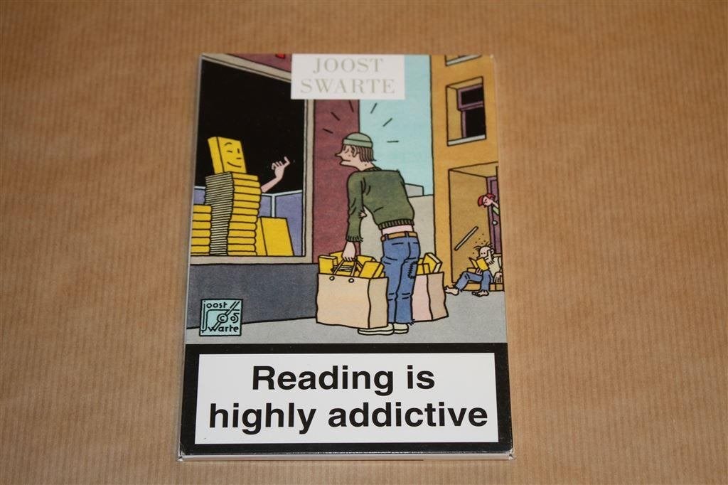 Reading is highly addictive - 12 ansichten van Joost Swarte, Boeken, Eén stripboek, Ophalen of Verzenden, Zo goed als nieuw