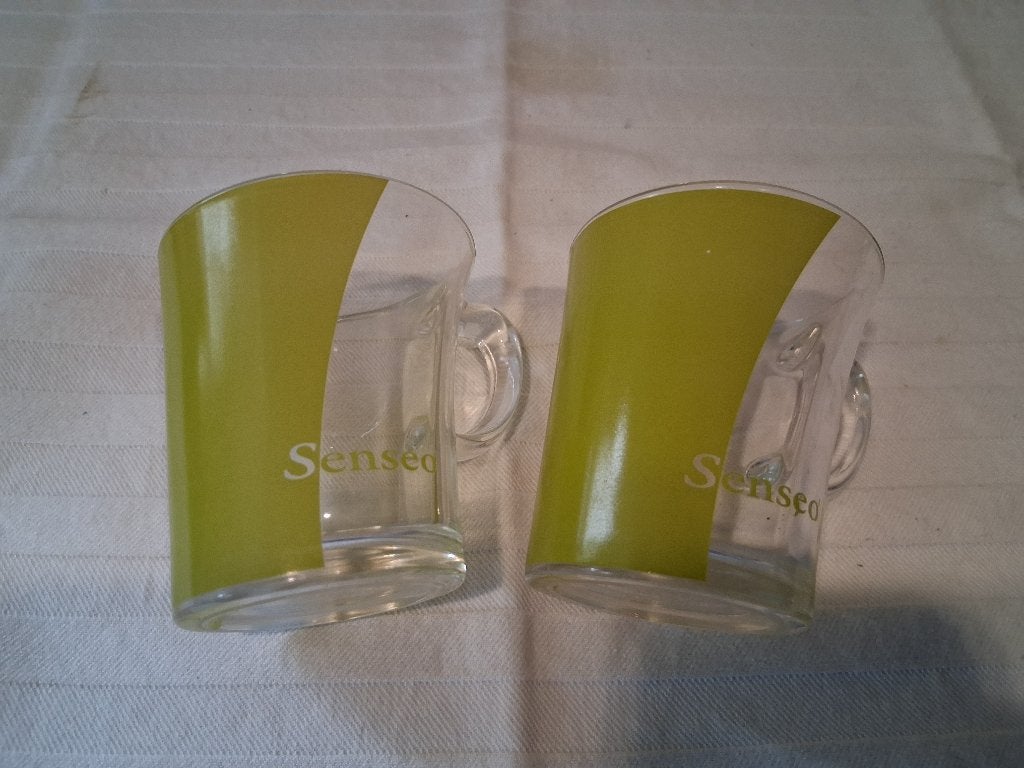 Douwe Egberts senseo glazen limoen/ geel, Overige typen, Ophalen of Verzenden, Overige stijlen, Glas