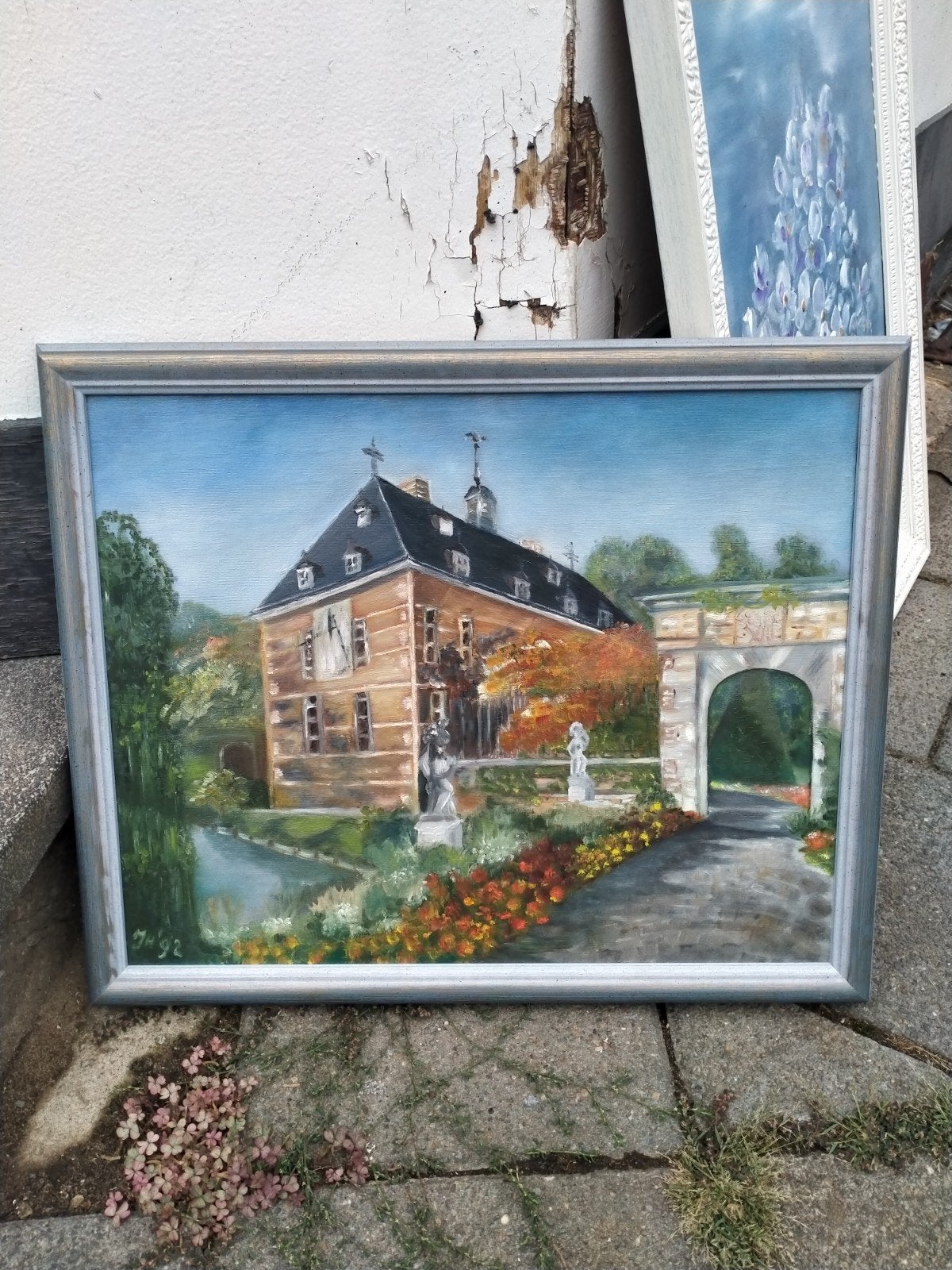 schilderij van kasteel, Ophalen of Verzenden, Schilderij