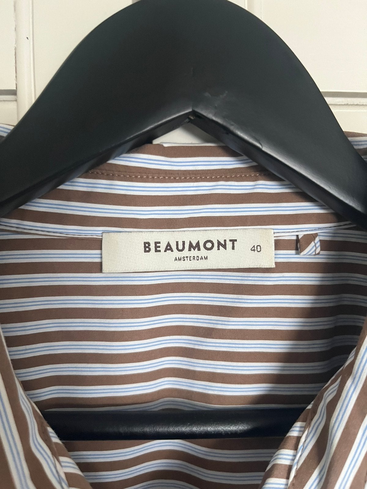 Beaumont bruin gestreepte blouse, maat 40, Ophalen of Verzenden, Zo goed als nieuw, Maat 38/40 (M), Bruin