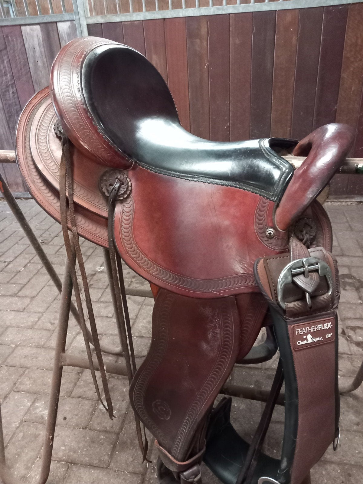 TE KOOP: EQUIFLEX WESTERNZADEL COMPLEET MET ZADELPAD EN NIEU, Ophalen, Zo goed als nieuw