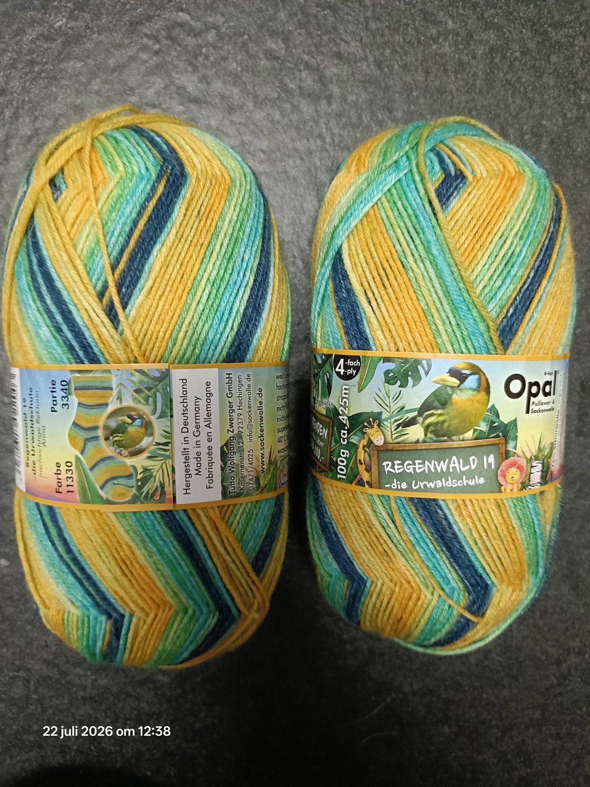 Opal Regenwald 19 Sokkenwol, Hobby en Vrije tijd, Breien en Haken, Breien of Haken, Nieuw, Ophalen of Verzenden, Opal