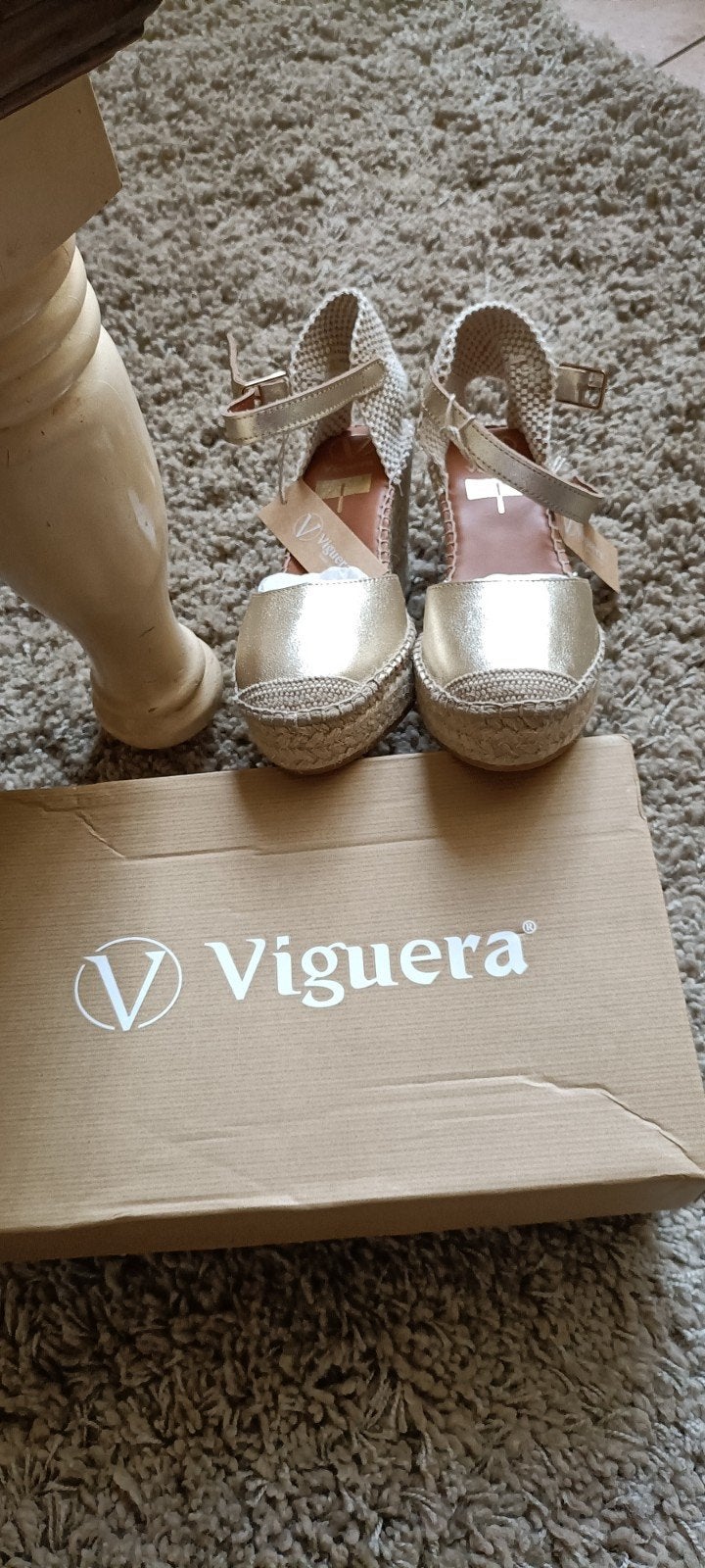 Nieuwe Viguera espadrilles maat 38 goud, Overige kleuren, Viguera, Nieuw, Ophalen of Verzenden