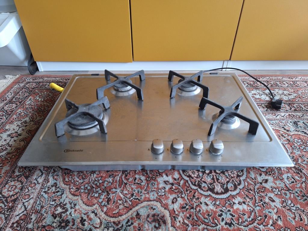 Bauknecht gaskookplaat 80 cm breed (onderzijde 60 cm), Witgoed en Apparatuur, Kookplaten, Ophalen