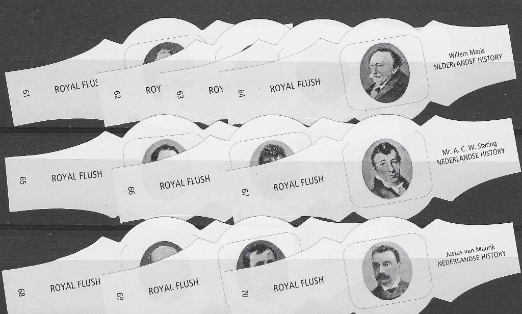 reeks 2665   ned history    1-10    sigarenbanden, Verzamelen, Ophalen of Verzenden, Zo goed als nieuw, Sigarenbandjes