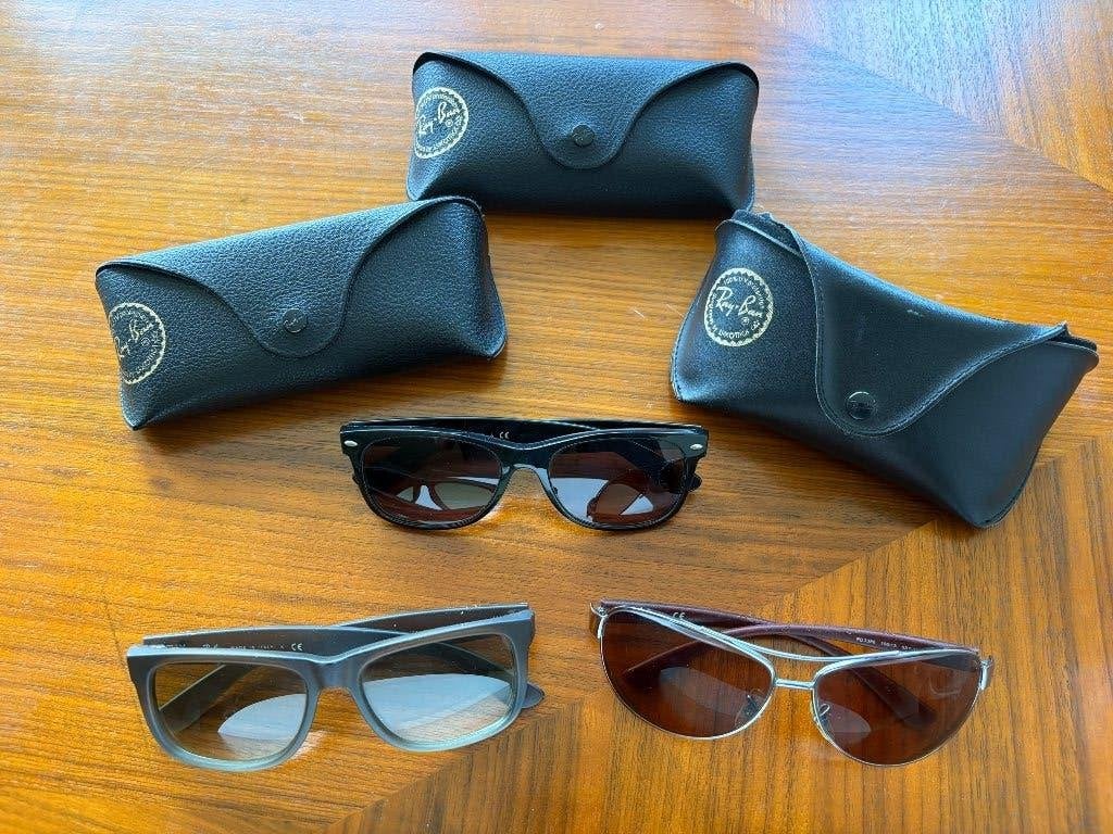3 x Originele Rayban zonnebrillen: Nieuw Wayferer, Justin.., Sieraden, Tassen en Uiterlijk, Gebruikt, Zonnebril, Zwart, Ophalen of Verzenden