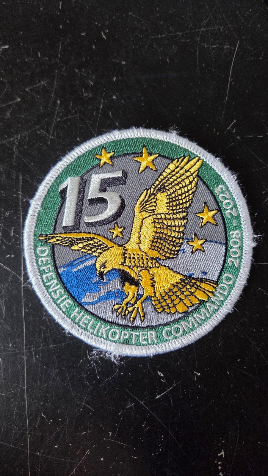 Defensie Helikopter commando patch 2008-2023, Ophalen of Verzenden, Zo goed als nieuw, Patch, Badge of Embleem