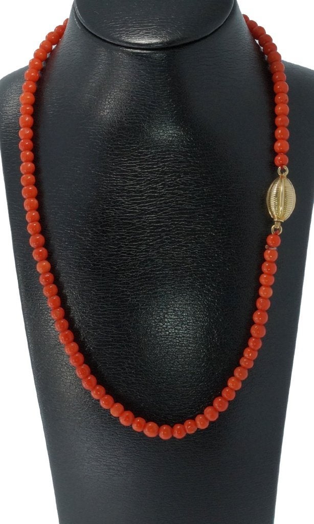 Bloedkoraal fraai antieke ketting 14k slot goud dame vintage, Sieraden, Tassen en Uiterlijk, Antieke sieraden, Verzenden, Goud