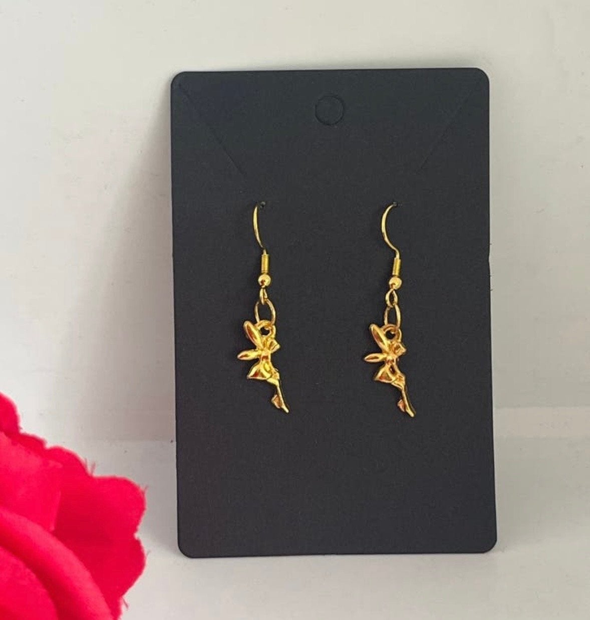 Nieuwe goudkleurige elfjes oorbellen, Verzenden, Nieuw, Goud, Hangers