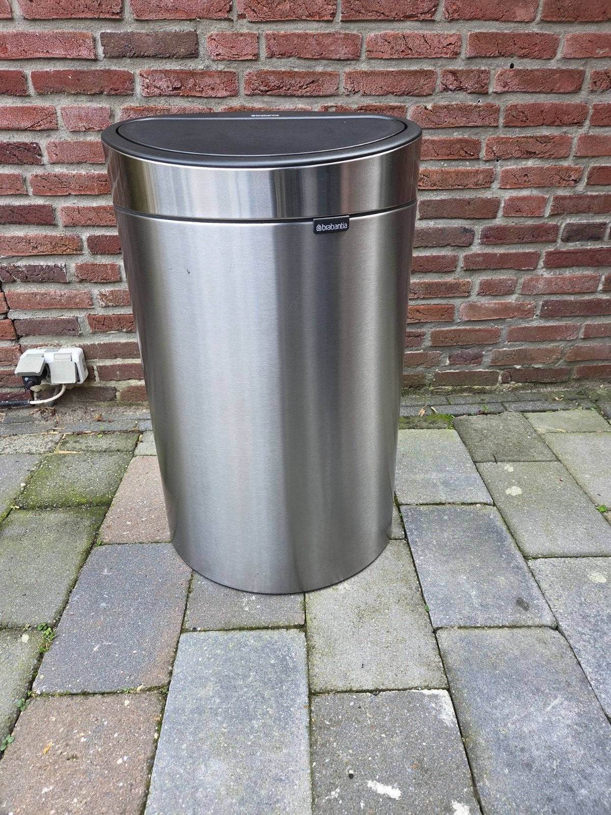 Brabantia Bo Touch Bin Prullenbak - 2x 30L - RVS, 40 liter of meer, Ophalen, Zo goed als nieuw, Rvs