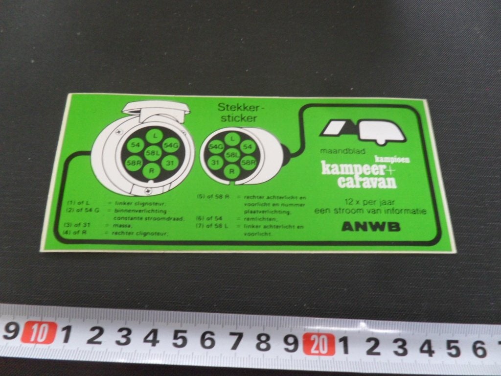 sticker ANWB Kampeer + Caravan  Stekker Sticker, Ophalen of Verzenden, Zo goed als nieuw