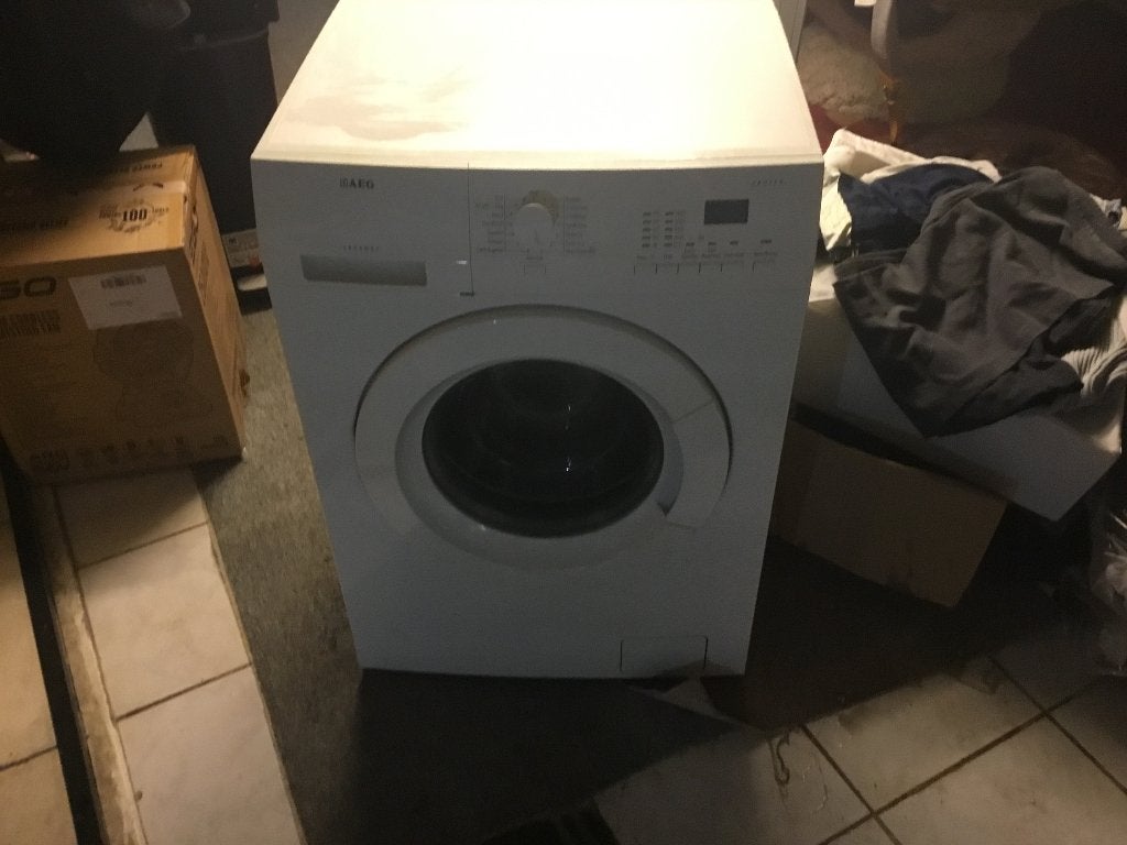 Wasmachine AEG, Witgoed en Apparatuur, Wasmachines, Ophalen, Gebruikt, Minder dan 85 cm, Wolwasprogramma