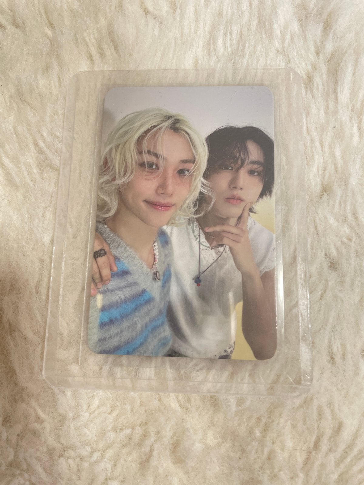 Stray Kids Felix en Han Photocard, Ophalen of Verzenden, Zo goed als nieuw, Losse kaart