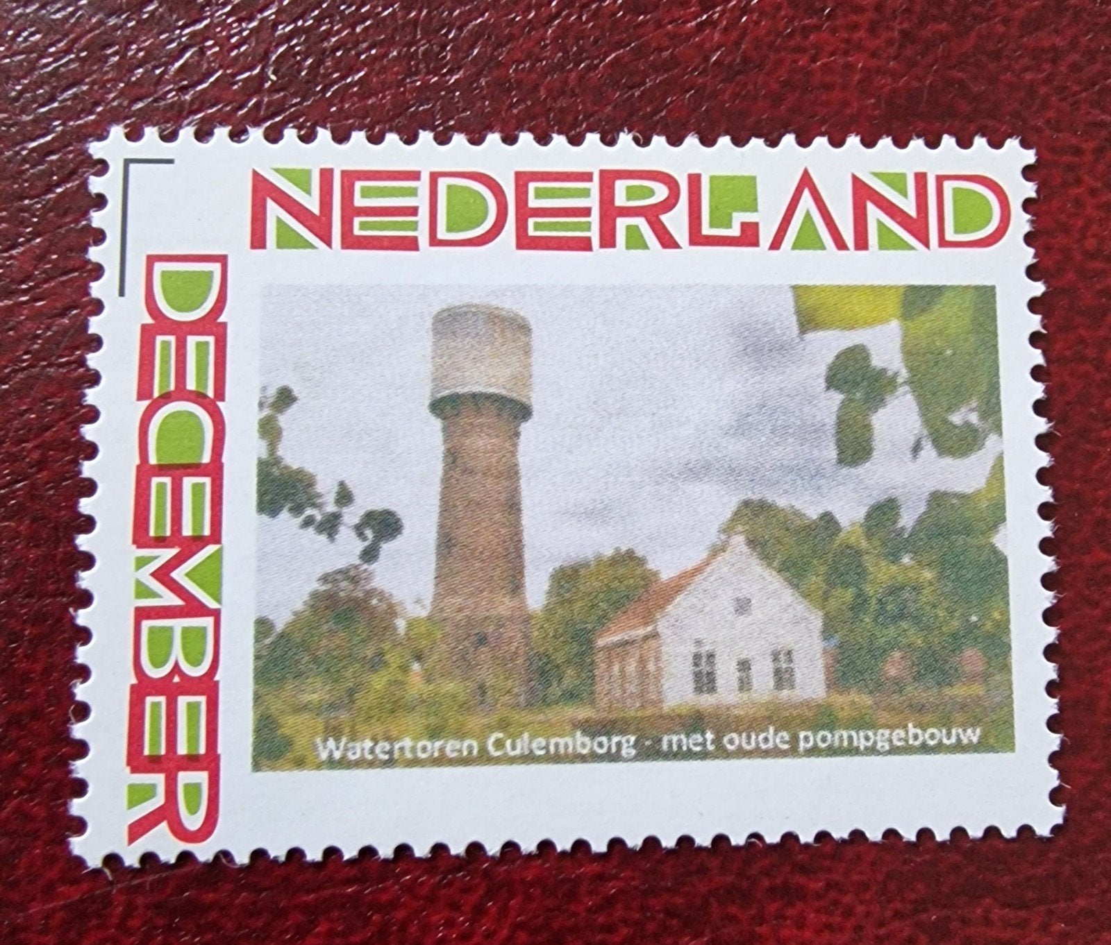 kv286 persoonlijke  December postzegel Watertoren Culemborg, Ophalen of Verzenden, Na 1940, Postfris