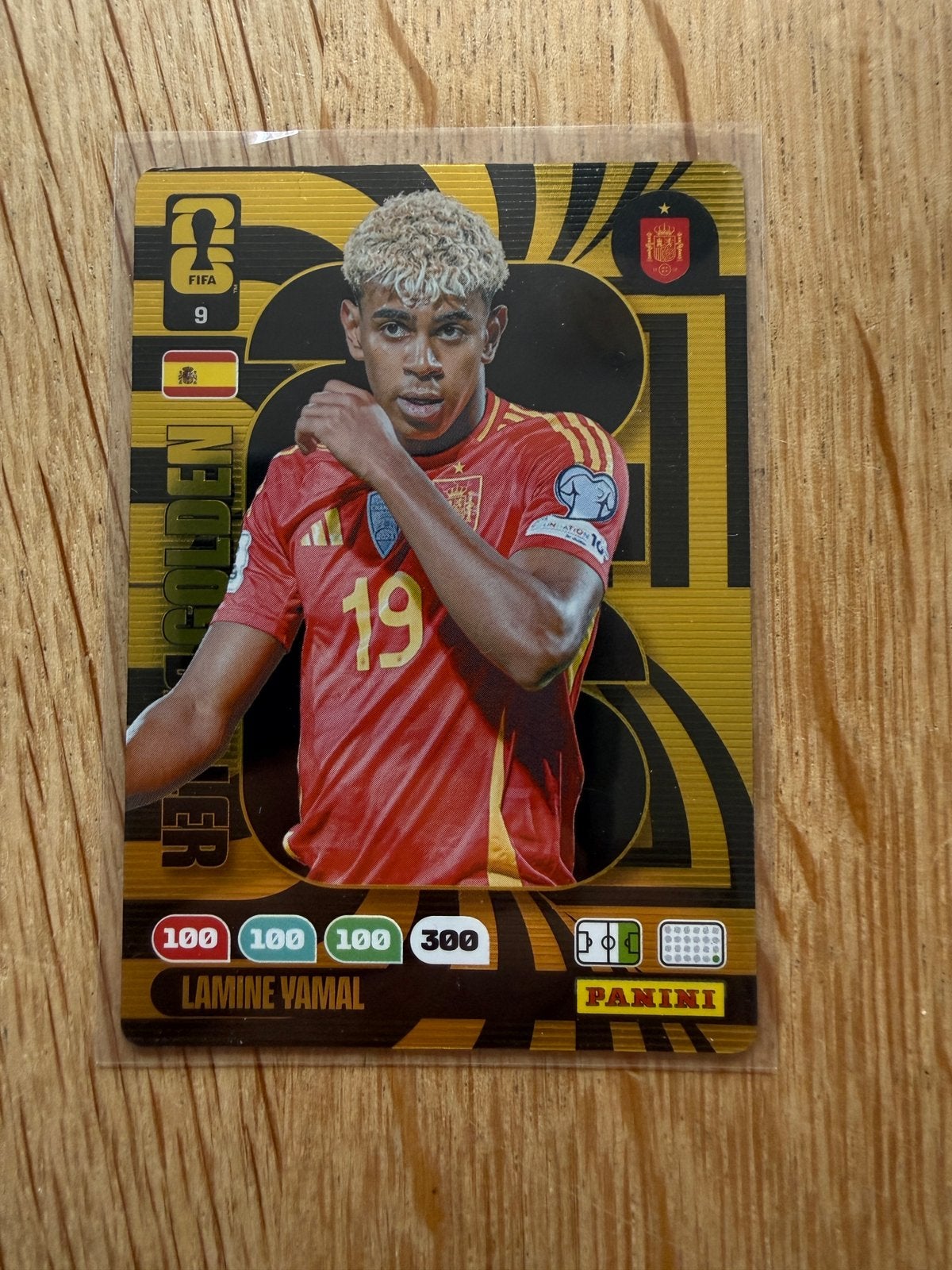 Lamine Yamal (Golden Baller) Panini wk plaatje. Nieuwstaat., Ophalen of Verzenden, Nieuw, Plaatje