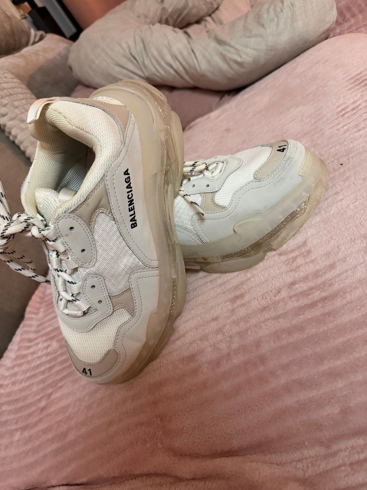 Balenciaga Triple S Sneakers Maat 41 - Zo goed als nieuw, Ophalen of Verzenden, Zo goed als nieuw, Wit, Sneakers of Gympen