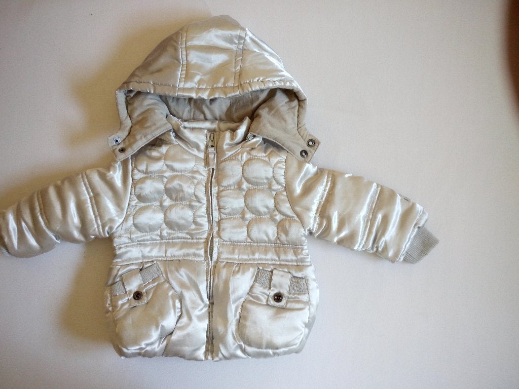 zilveren winterjas winter jas feetje 74, Gebruikt, Meisje, Ophalen of Verzenden, Feetje
