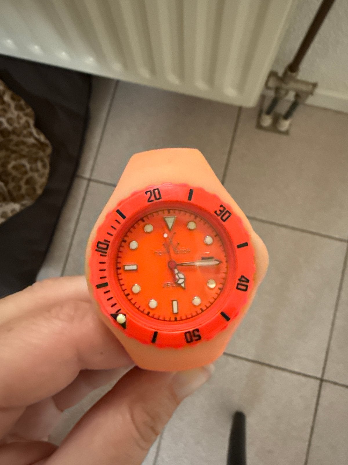 Oranje kinderhorloge, Ophalen of Verzenden, Gebruikt, Oranje, Jongen of Meisje