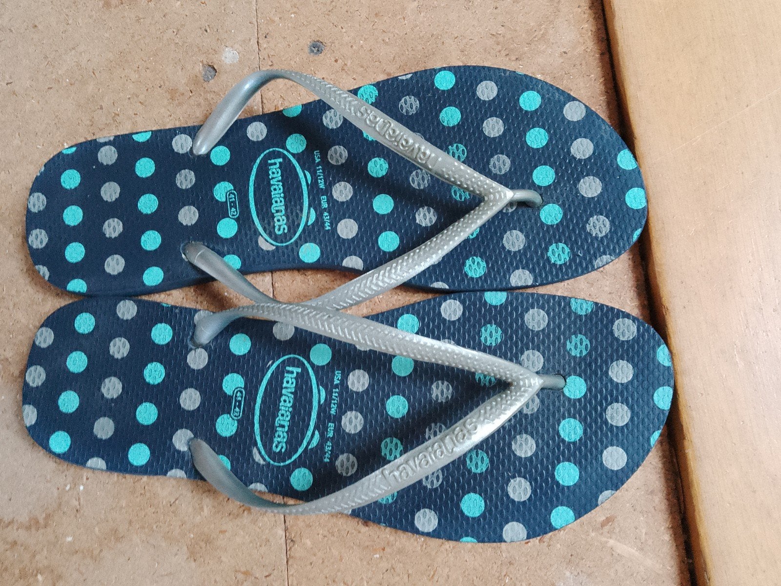 Havaianas Slippers voor dames, maat 41-42, Zo goed als nieuw, Grijs, Havaianas, Ophalen