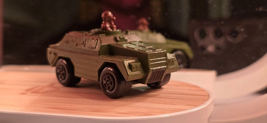 Matchbox Lesney 28 Stoat Rolamatics olijfgroen, Ophalen of Verzenden, Gebruikt, Overige typen