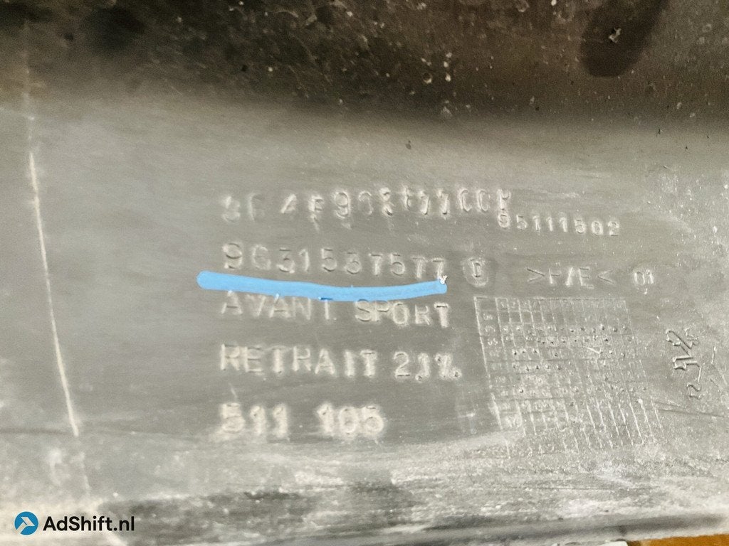 Bumperlip Peugeot 206 2005-2011 9631537577 Bumperlip 2-L6-11