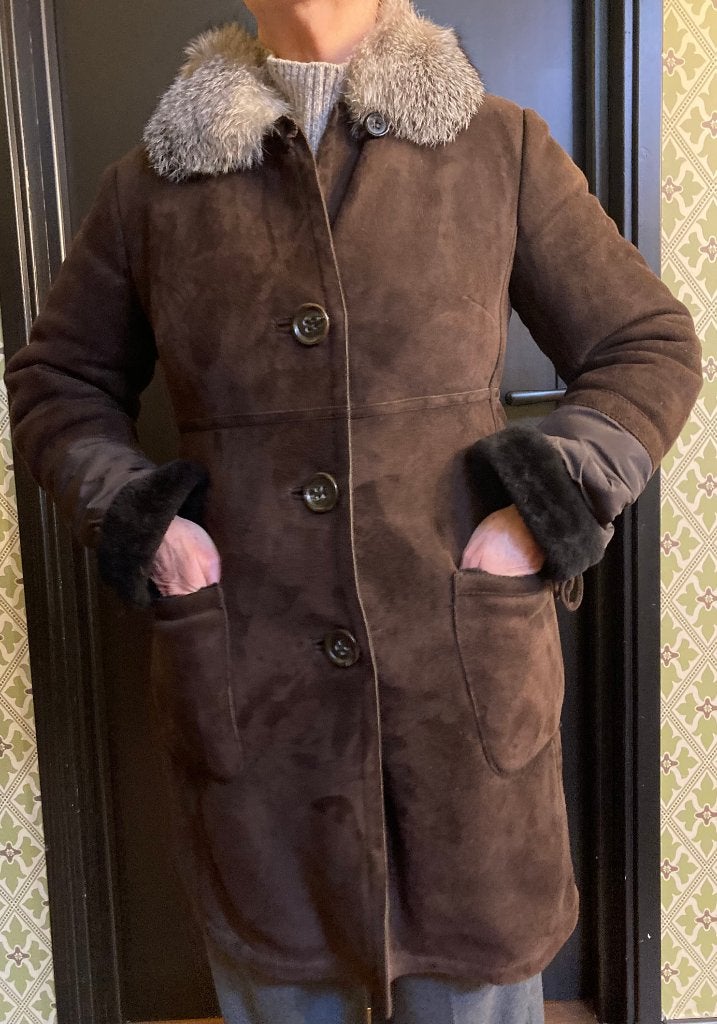 BOGNER d.bruine lammy coat40, Kleding | Dames, Maat 38/40 (M), Bruin, BOGNER, Ophalen of Verzenden