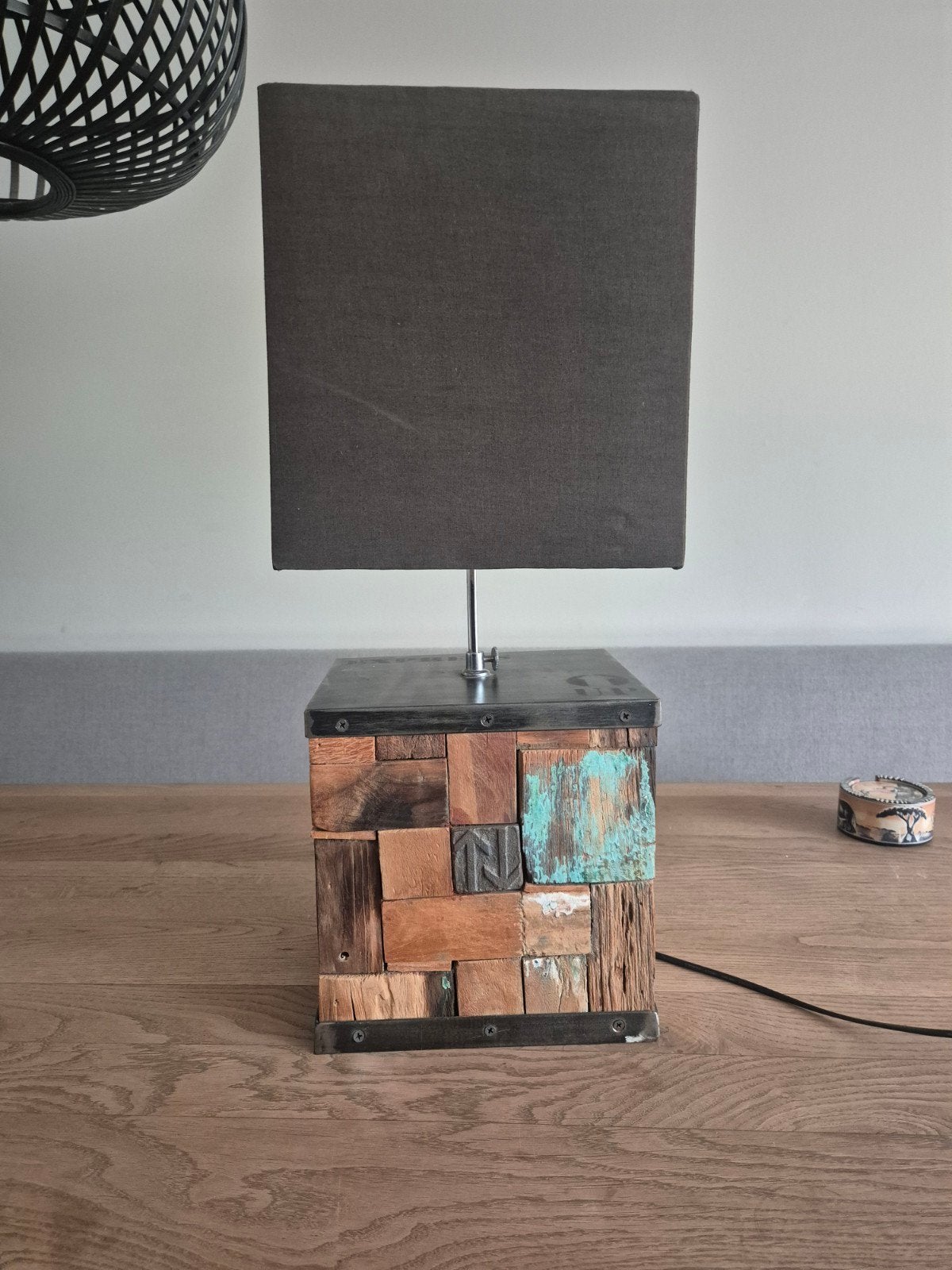 dbodhi Octa Tafellamp - Gerecycled Hout & Metaal, Ophalen, Overige merken, Meerkleurig, Met kap