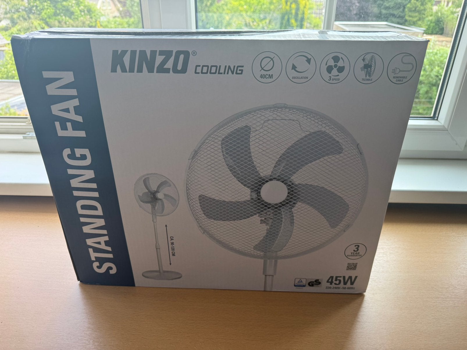 Kinzo Ventilator Statief 90/120 hoog Nieuw, Witgoed en Apparatuur, Ventilatoren, Kinzo, Kinzo, Kinzo, Ophalen of Verzenden
