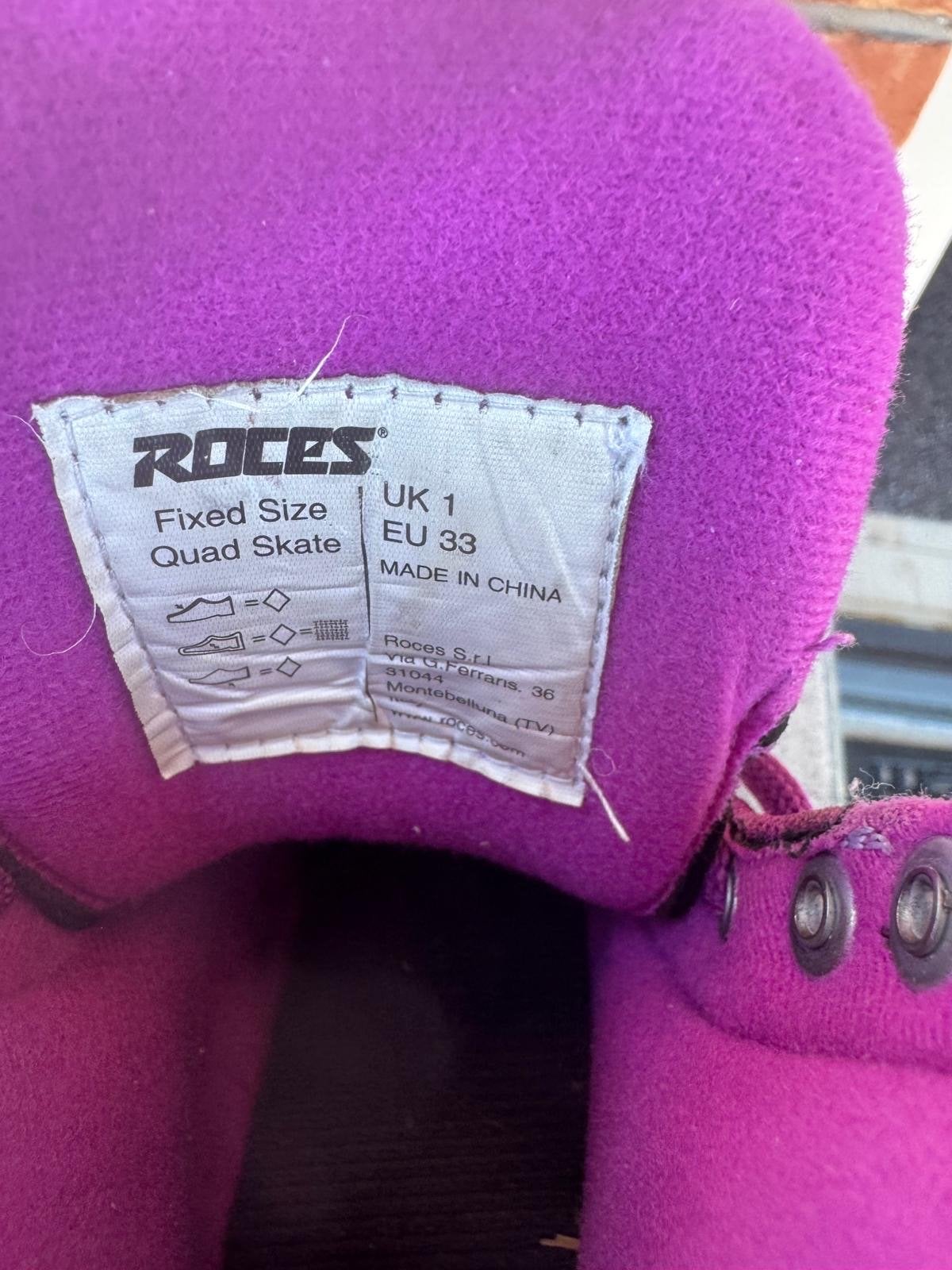 Roces Quad Skates - Maat 33 - Paars/Roze, Ophalen, Gebruikt, Kinderen