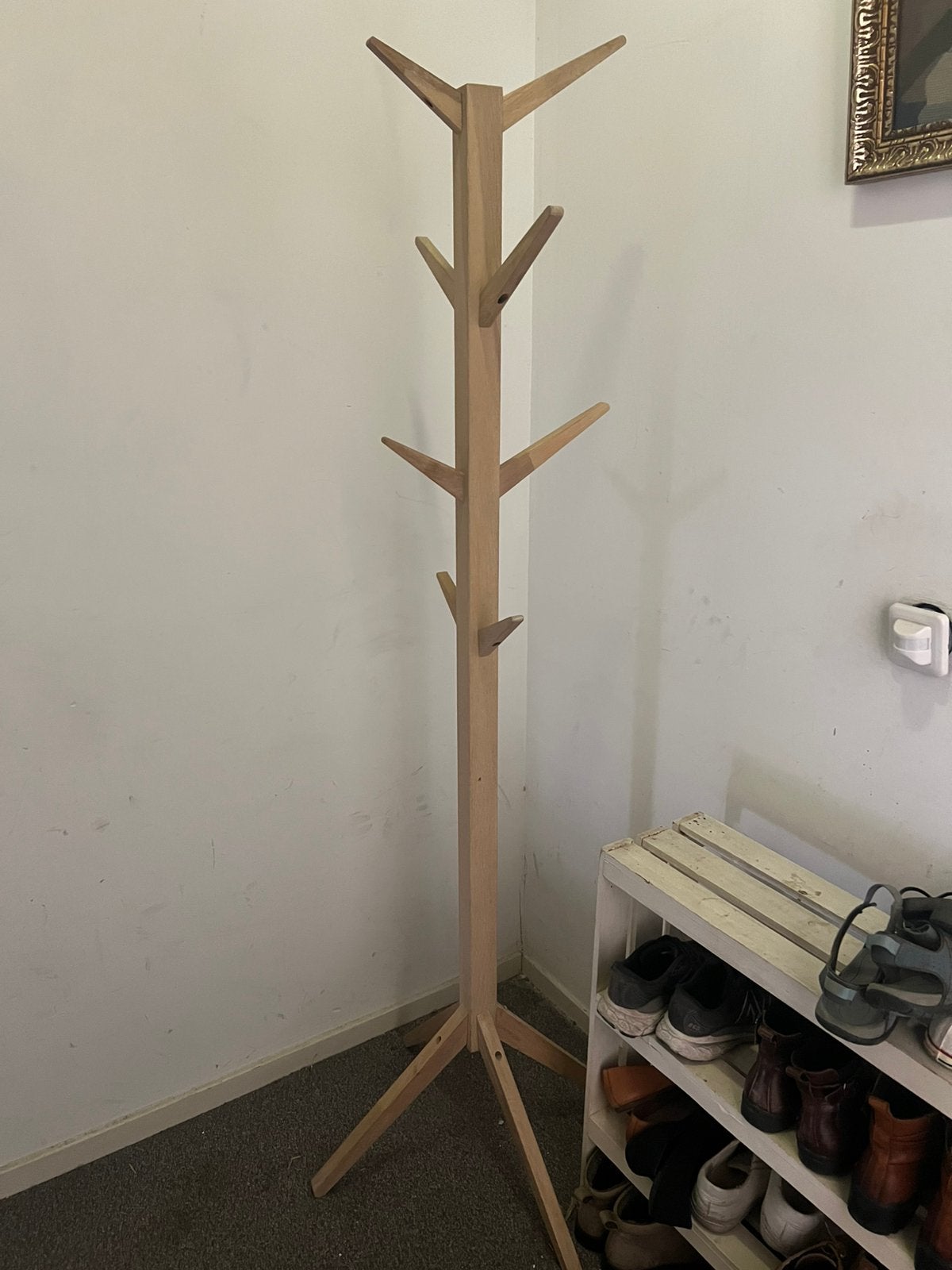 Wooden coatrack, Zo goed als nieuw, 150 tot 200 cm, Hout, Ophalen