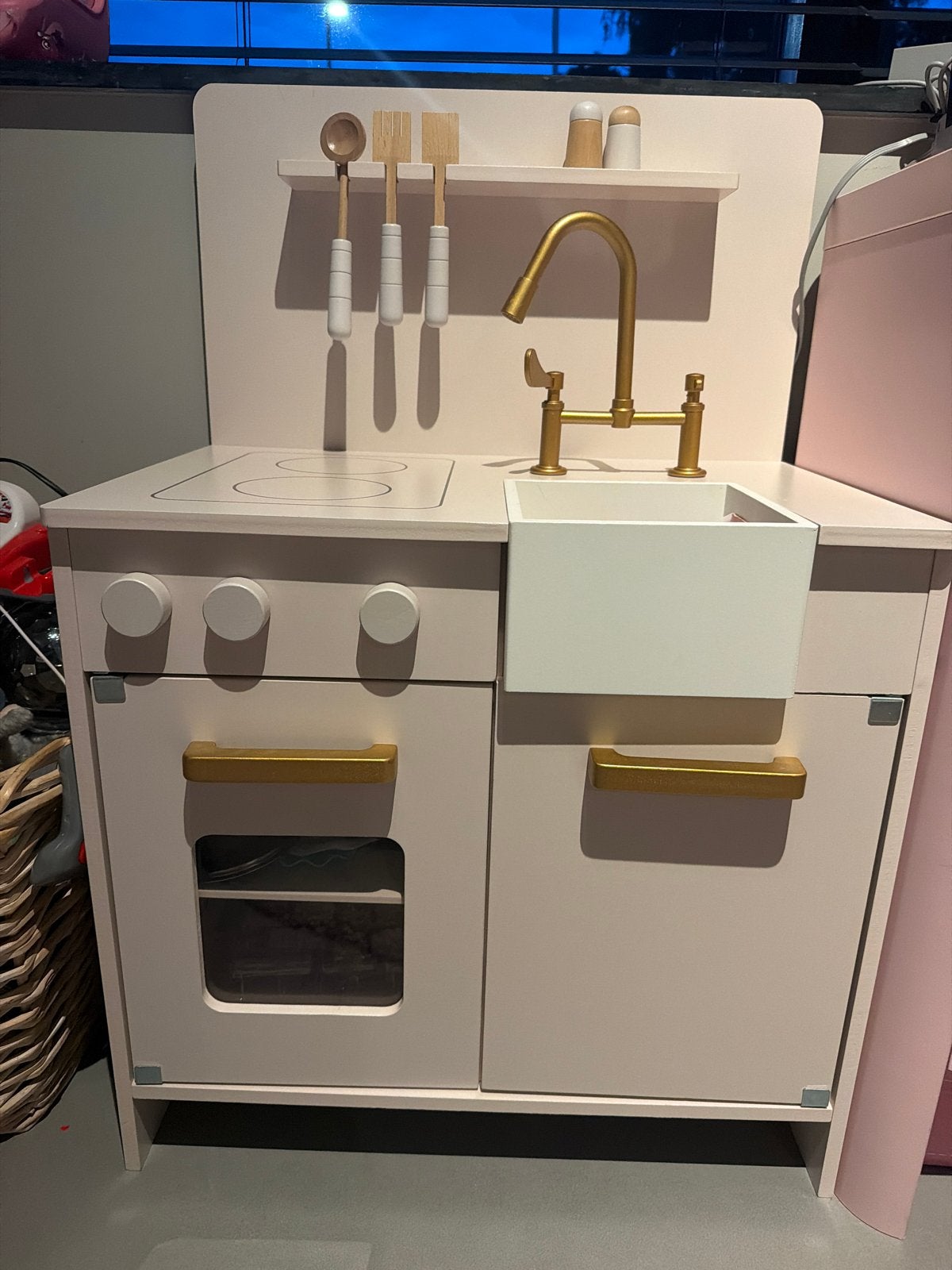 Petite Amelie roze houten keuken, Kinderen en Baby's, Ophalen, Zo goed als nieuw, Hout, Speelkeuken