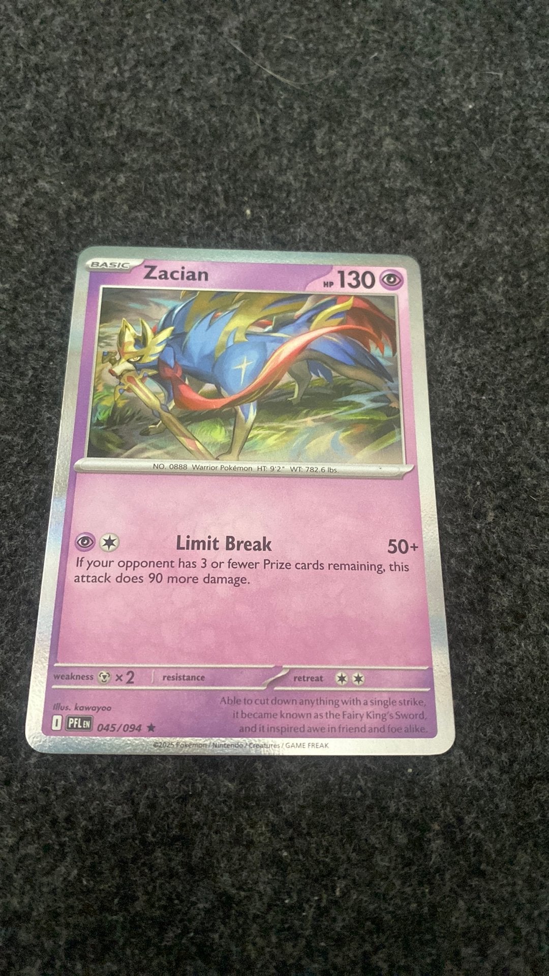 Phantasmal flames Zacian common - 045/094, Ophalen of Verzenden, Zo goed als nieuw