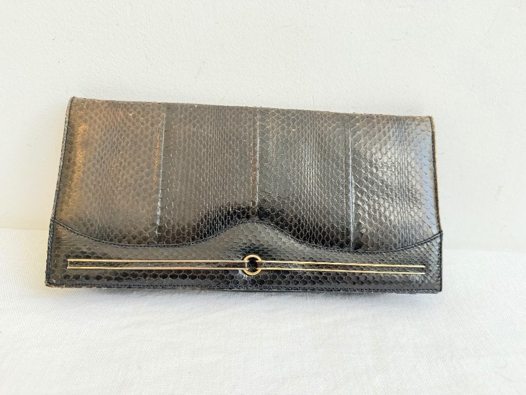 zwarte clutch klassiek 28 x 14 cm, Ophalen of Verzenden, Zwart, Avondtasje